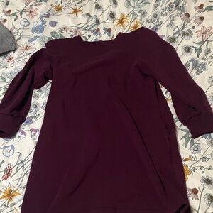 GAP Deep Purple Long Sleeve Sweatshirt Dress
